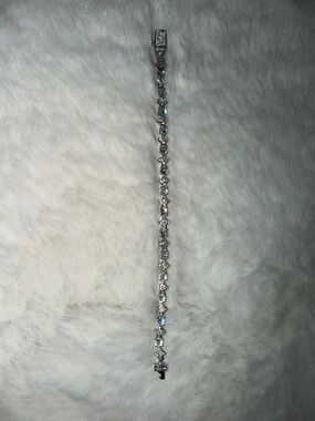 Silver-Tone Cubic Zirconia Tennis Bracelet - Classic Sparkle